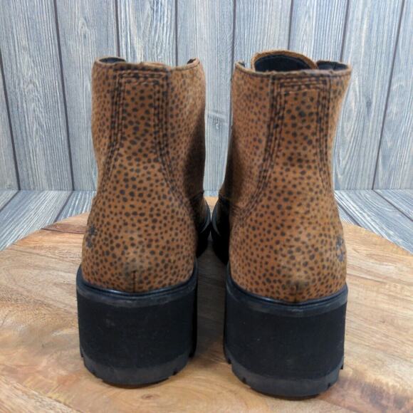 Timberland Kori Park 6" Cheetah Suede ReBOTL Lace Up Combat Boots Women 8.5 - Picture 5 of 11